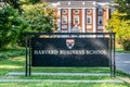 Entrance and Sign to the Harvard Business School