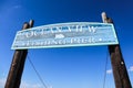 Entrance Sign to Ocean View Fishing Pier in Norfolk, VA Royalty Free Stock Photo