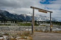 Entrance sign to Poker Flats ranch at Grand Tetons