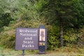 Entrance sign to Redwood National and State Parks