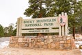 Entrance Sign to Rocky Mountain National Park