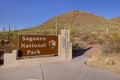 Entrance Sign To Saguaro National Park in Tucson, Arizona