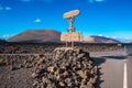 Entrance Sign to Timanfaya National Park Lanzarote Royalty Free Stock Photo