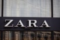 The entrance sign to the Zara store in Lyon, France