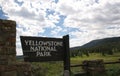 Entrance sign Yellowstone National Park Royalty Free Stock Photo