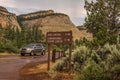 Entrance sign at Zion National Park Royalty Free Stock Photo