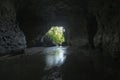 Entrance Siju Cave or Bat Cave, known for stalactites and stalagmites, Garo Hills, Meghalaya, India