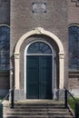 Entrance of the Sint-Laurentius church in Echten, the Netherlands