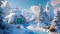 The Entrance of the Snow World Royalty Free Stock Photo