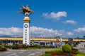 The entrance of Songshan Airport, Taipei, Taiwan