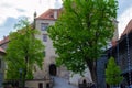 Entrance of the State Castle of Cesky Krumlov or Cesky Krumlov Castle, residence of the South Bohemian aristocracy Czech