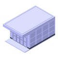 Entrance station subway train icon, isometric style Royalty Free Stock Photo