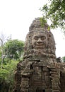 Entrance statue of Ta Prohm Temple, Angkor Wat Royalty Free Stock Photo