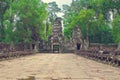 Entrance stone path from Ta Som temple. Angkor Wat Royalty Free Stock Photo