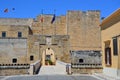 Entrance of Swabian castle of Brindisi currently headquartered of Marina Militare, Brindisi, Italy Royalty Free Stock Photo