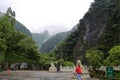 Entrance of taroko gorge scenic area in cloudy day
