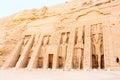 Entrance of the temple of Nefertari in Abu Simbel Royalty Free Stock Photo