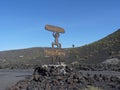 Entrance of a national park in canary islands