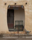 Entrance to adobe home in historic Mesilla, New Mexico