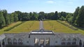 Entrance to Air Forces Memorial at Runnymede in Surrey from above Royalty Free Stock Photo