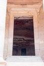 Entrance to Al-Khazneh in Petra, Jordan. Petra is UNESCO World Heritage Site and is one of New7Wonders of the World