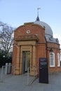 Entrance to the Altazimuth Pavilion at the Royal Observatory in Greenwich, London, UK