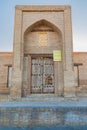 Entrance to the ancient Ahmadjon Caravansaray in Bukhara Royalty Free Stock Photo