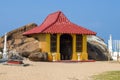 Entrance to the ancient cave Hindu temple Modara Devalaya. Ambalangoda