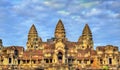 Entrance to Angkor Wat Temple - Siem reap, Cambodia Royalty Free Stock Photo