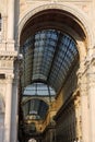 Entrance to the arcade dedicated to the King of Italy Vittorio E Royalty Free Stock Photo