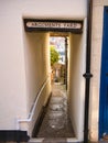The entrance to Arguments Yard in Church Street, Whitby, UK