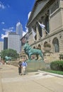 Entrance to the Art Institute Museum, Chicago, Illinois Royalty Free Stock Photo