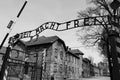 Entrance to Auschwitz concentration camp Royalty Free Stock Photo