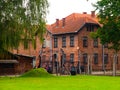 Entrance to the Auschwitz (Oswiecim) concentration camp