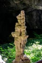 Entrance to a beautiful Resava cave (Resavska pecina) in Serbia, massive columns of stalagmites and stalactites