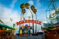 Entrance to the Boardwalk, in Santa Cruz Royalty Free Stock Photo