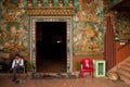 Entrance to Boudhanath Temple, Kathmandu, Nepal