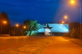 Entrance to Brest fortress at night, Belarus