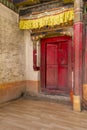 Entrance to a buddhist monastery in Ladakh, India Royalty Free Stock Photo