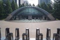 The entrance to Canary Wharf Underground Station in London, UK