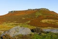 At the entrance to the ruins of the iron age Carl Wark fort, looking towards Higger Torr.