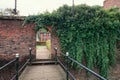 Entrance to the castle Doorwerth across the drawbridge. Royalty Free Stock Photo