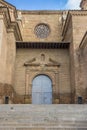 Entrance to the cathedral in Barbastro Royalty Free Stock Photo