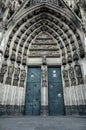 entrance to the cathedral taken in cologne germany, north europe Royalty Free Stock Photo