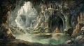Cave Of Mexico: A Stunning Watercolor Illustration