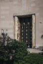 Entrance to The Central Building Brooklyn Public Library in New Royalty Free Stock Photo