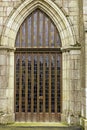 Entrance to Chapel of the Brothers of La Mennais Chapelle des Freres de La Mennais in Ploermel, France