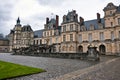 Entrance to the Chateau de Fontainebleau, Paris Royalty Free Stock Photo