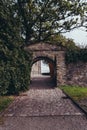 Entrance to Christiansholm Fortress in Kristiansand city in Norway Royalty Free Stock Photo