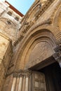 Entrance to the church of the Holy Sepulchre. Jerusalem, Israel Royalty Free Stock Photo